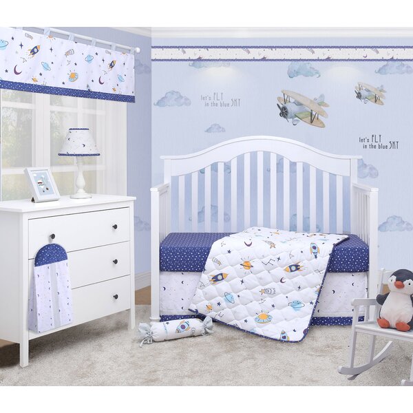 Space themed crib sales bedding